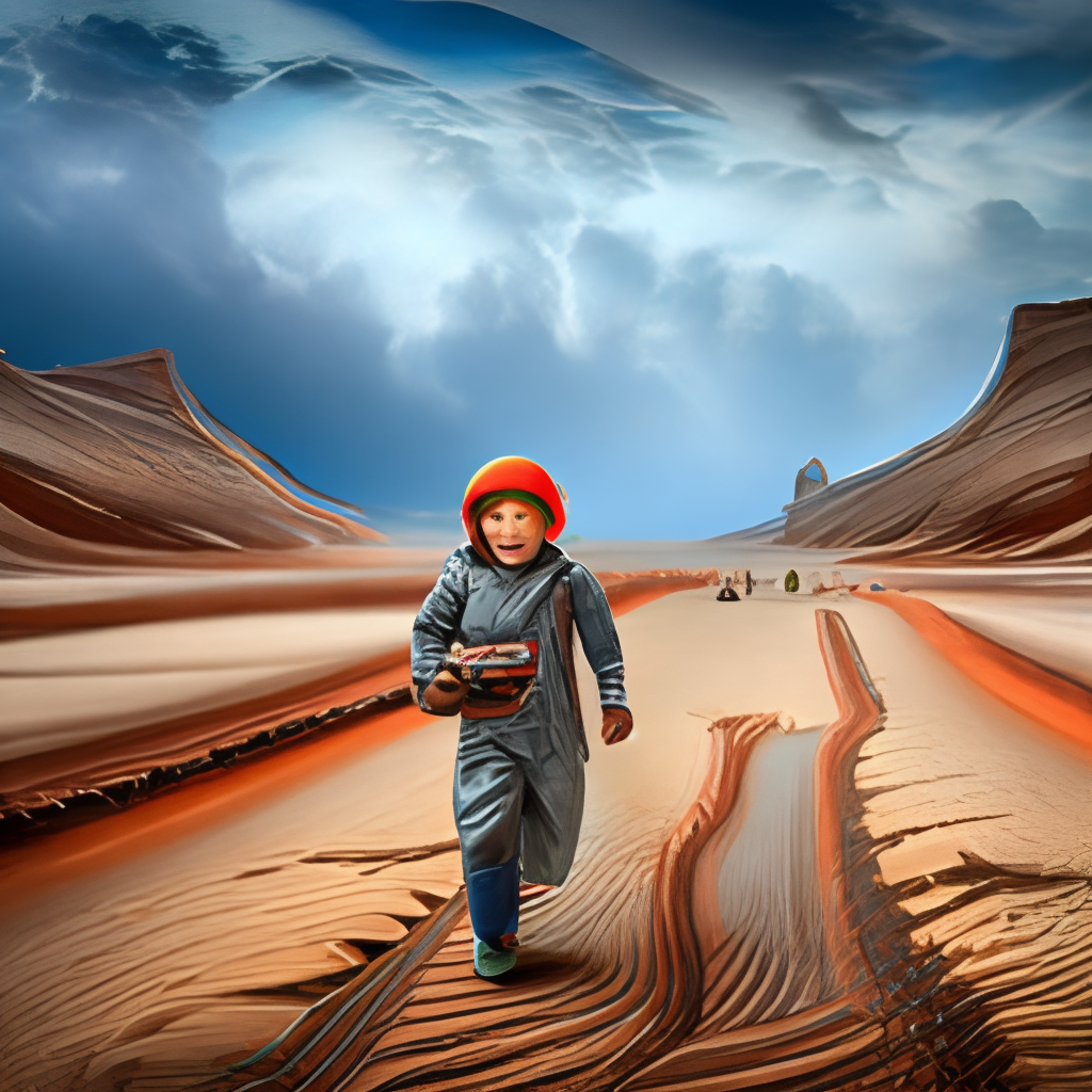 a boy going on mars