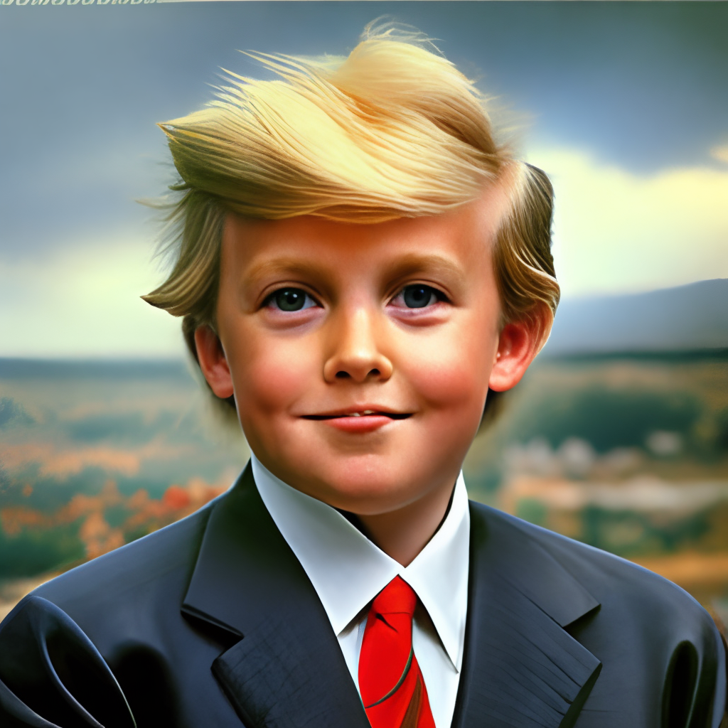 Donald Trump as a boy