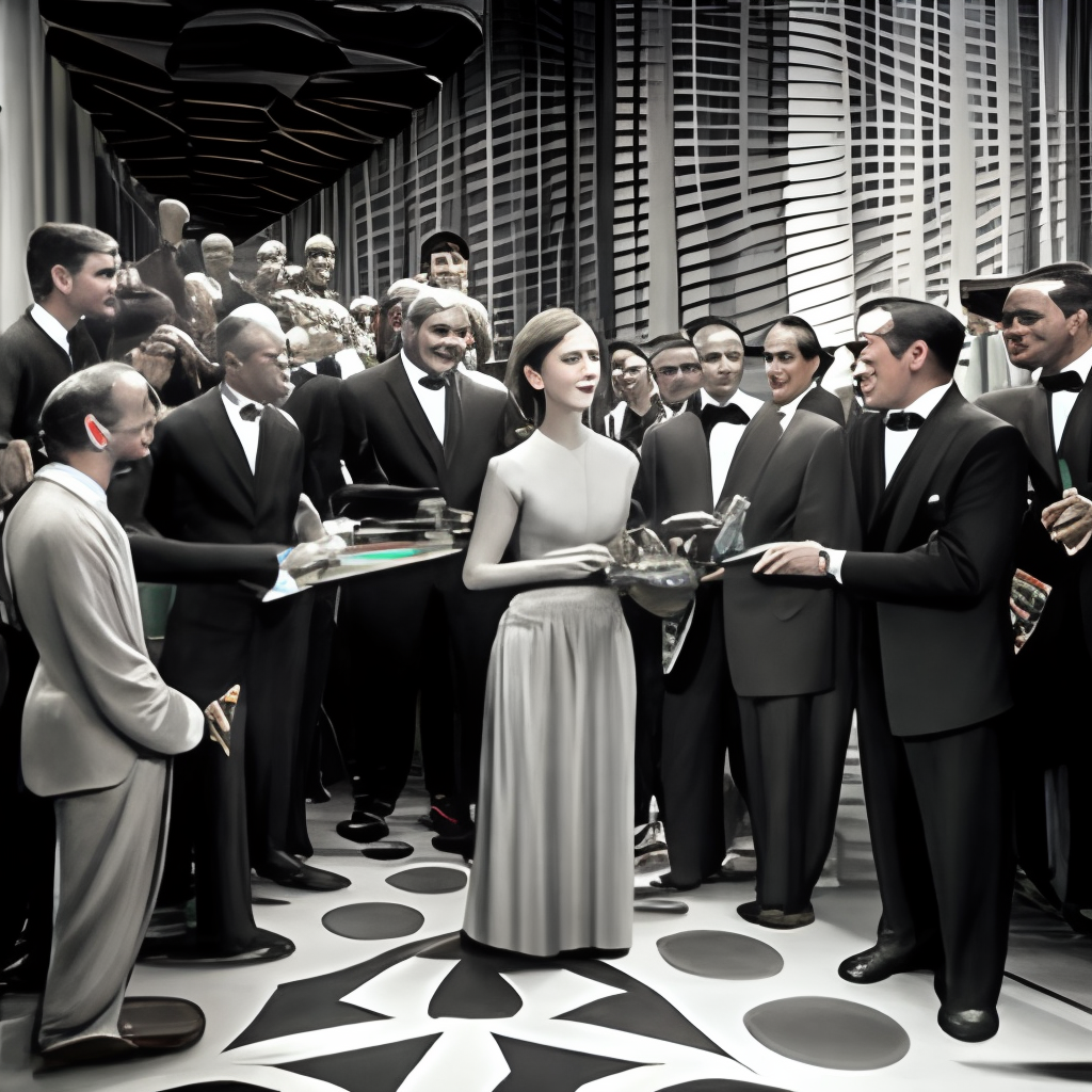  a group of actors accepting the oscar trophy at the academy awards