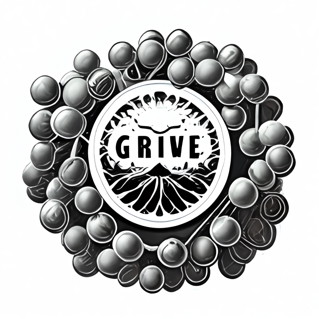 a grapevine with growing and ripening grapes, minimalist, black and white, Pixar style