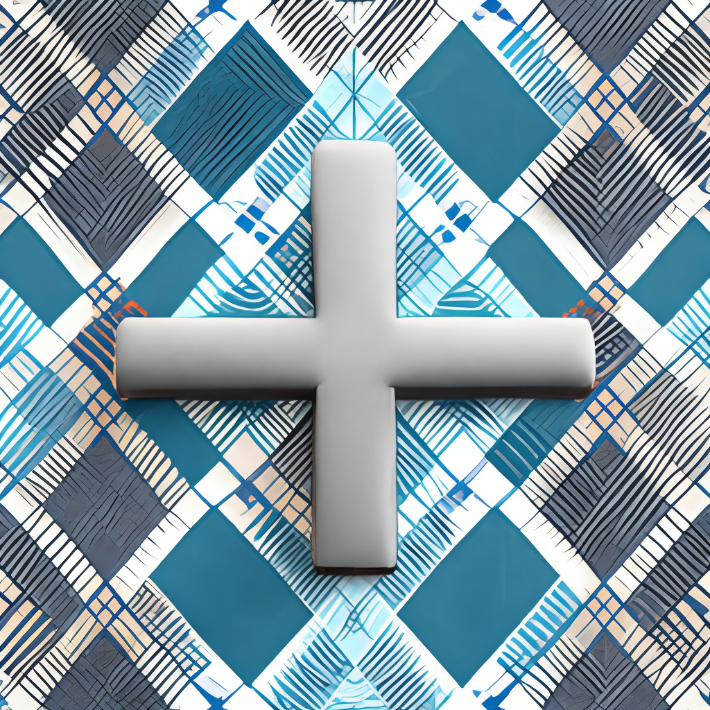 pretty cross hatch pattern with blues and greys
