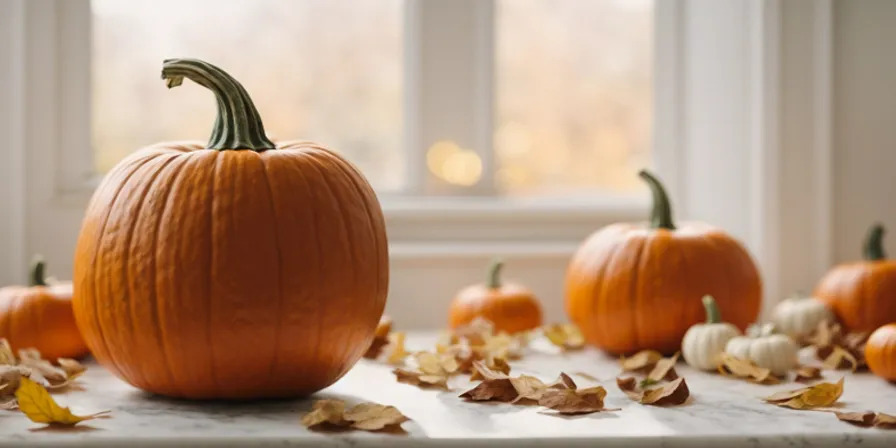 a group of pumpkins sitting on top of a table