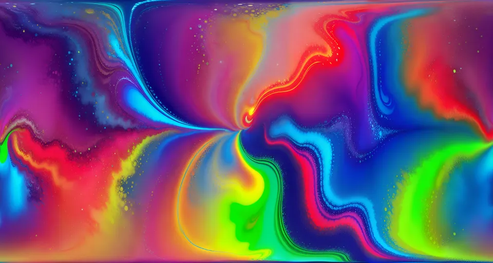 a multicolored background with swirls and bubbles