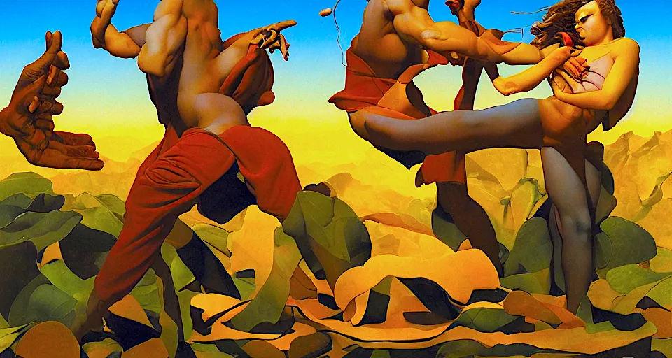 a painting of a group of naked women dancing