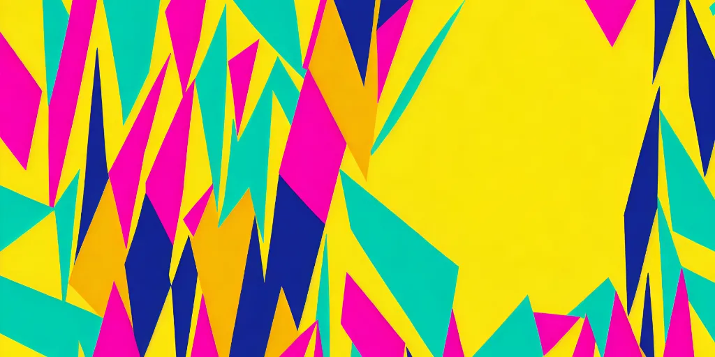 a colorful abstract background with blue, yellow, and pink shapes