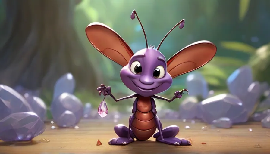 a cartoon character with a bug like body