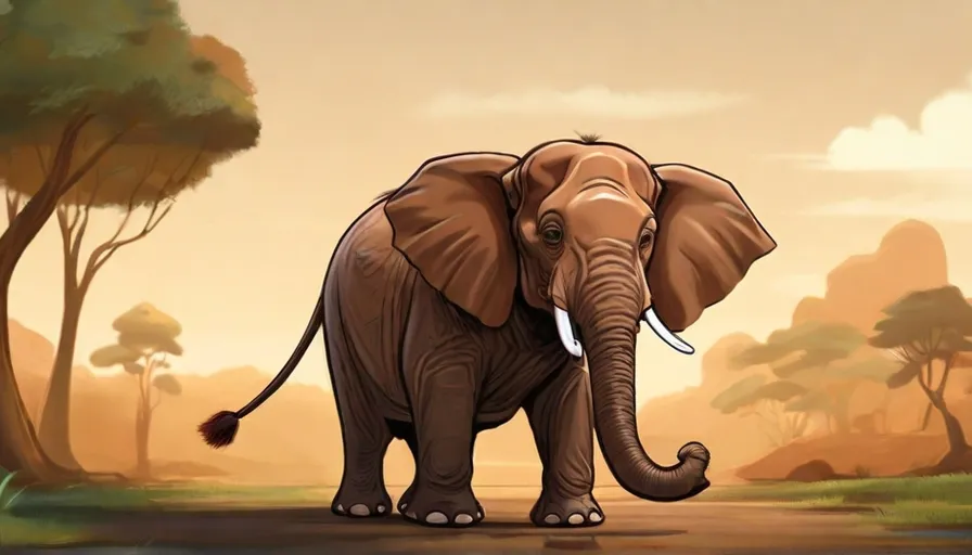 an elephant standing in the middle of a dirt road