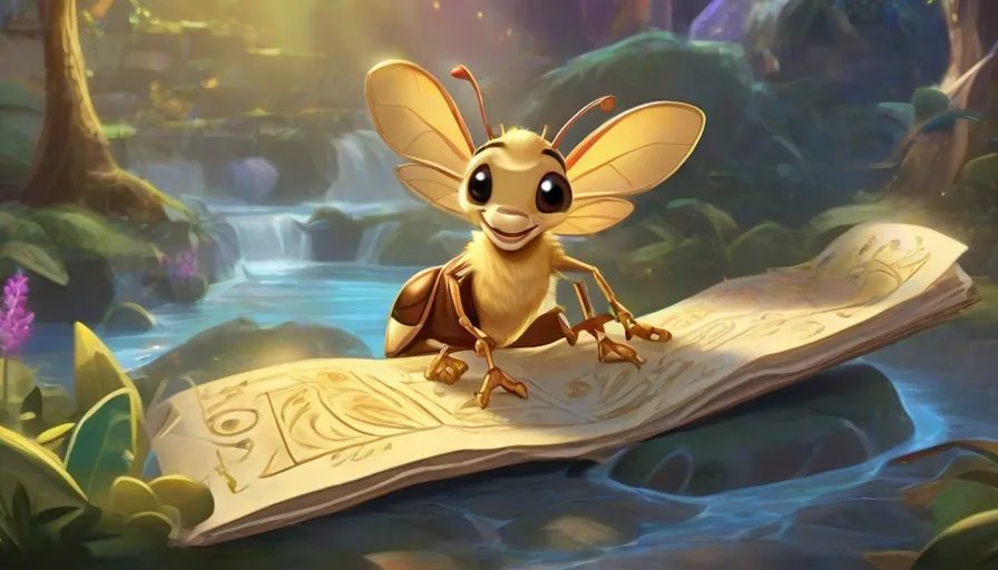 a bee sitting on top of an open book