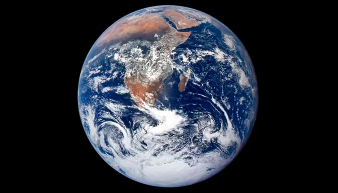 the earth from space rotating, "The Blue Marble"