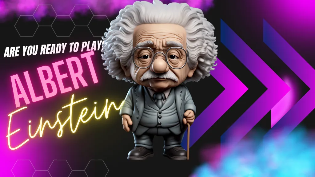 albert einstein is a cartoon character with a purple background. cartoon, gesture, font, art, illustration, fictional character, magenta, beard, animation, event