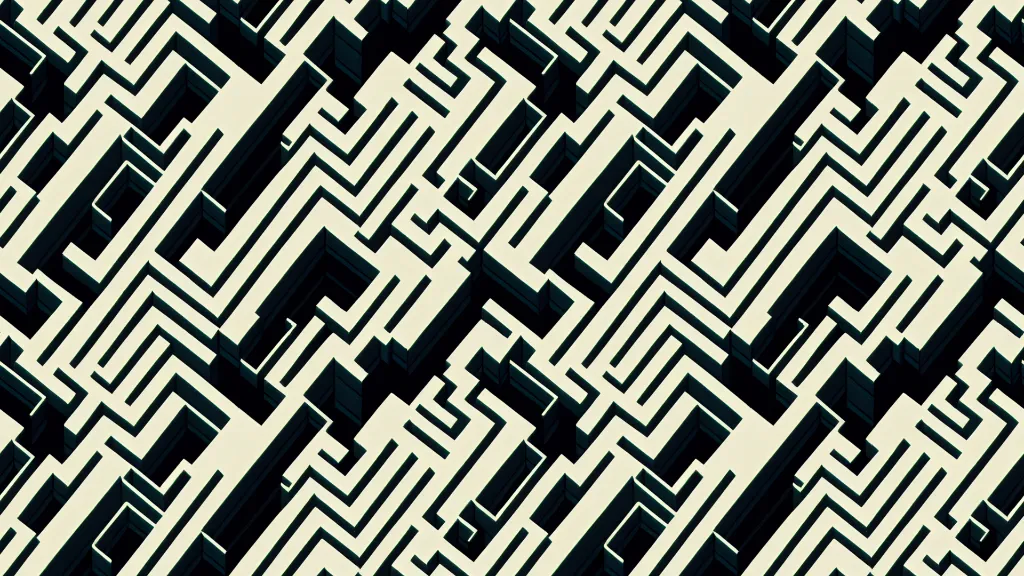 a black and white abstract pattern with lines