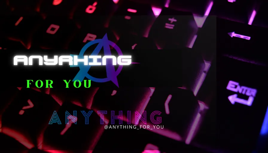 a computer keyboard with the words anything for you on it