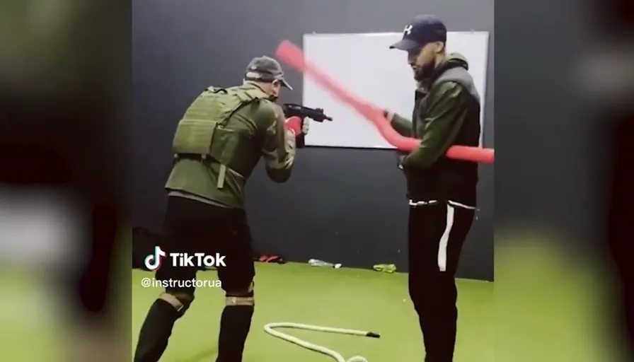 a couple of men standing next to each other