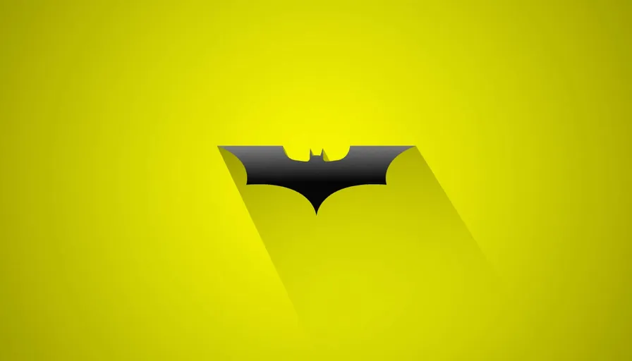 a batman symbol on a yellow background