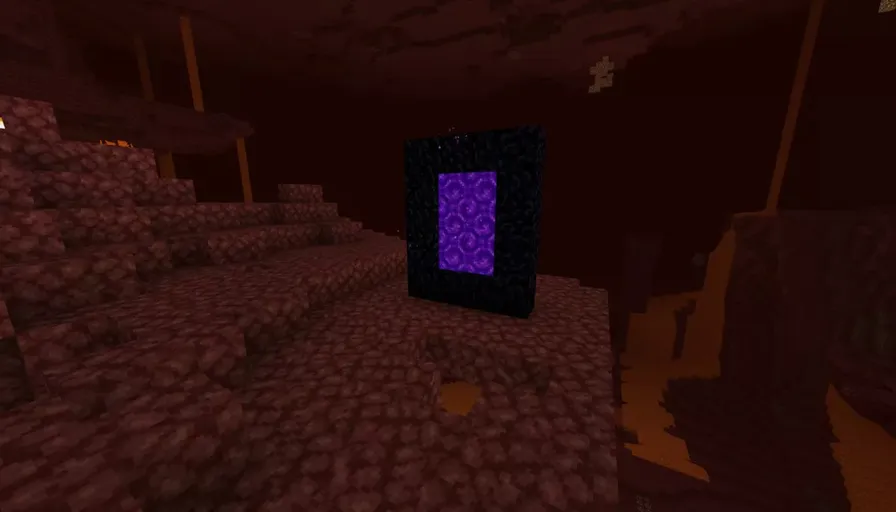 a room filled with lots of rocks and a purple light