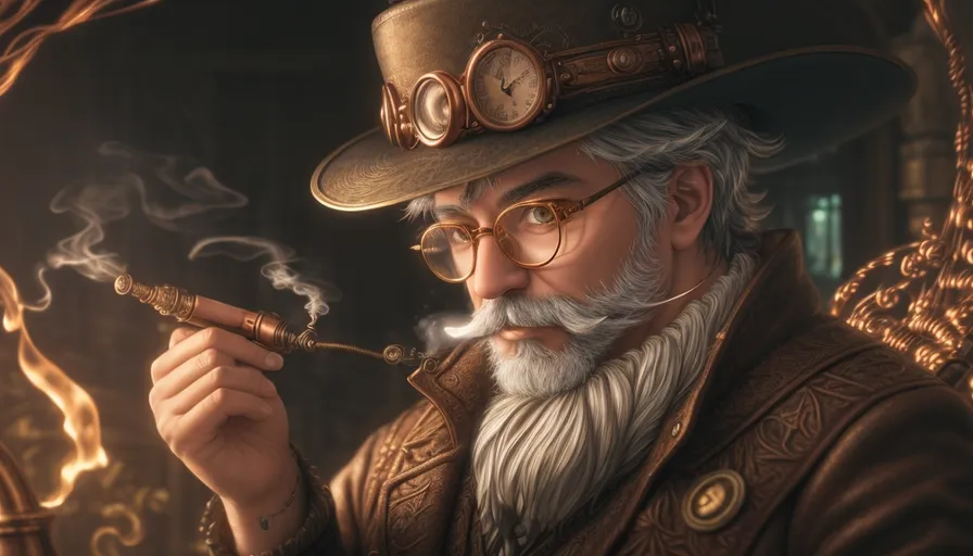 a man in a hat and glasses smoking a cigarette