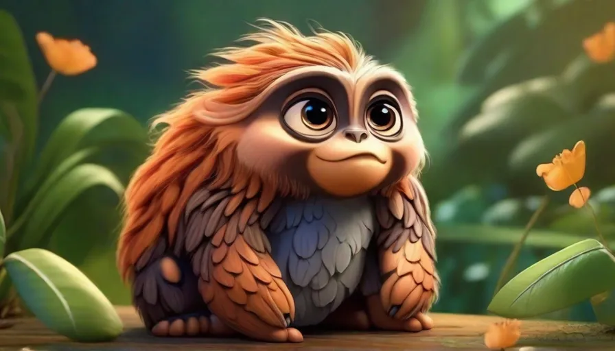a small monkey sitting on top of a wooden floor