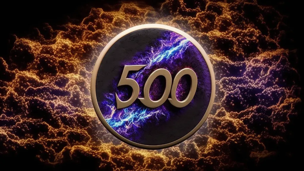 a sign that says 500 on it