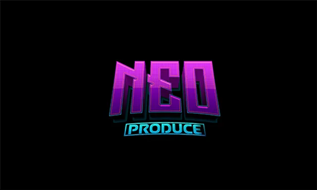 Keep "NEO""PRODUCE", and create a background, in constant variation, with vibrant and attractive colors