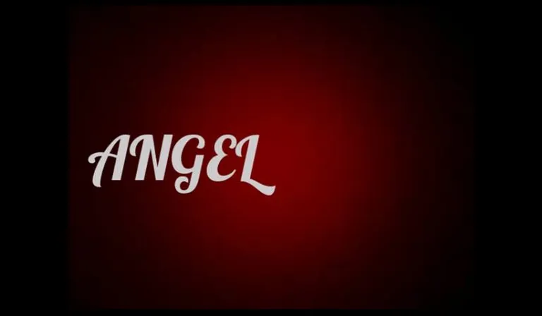 a red background with the word angel written in white