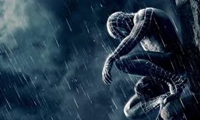 the amazing spider man in the rain