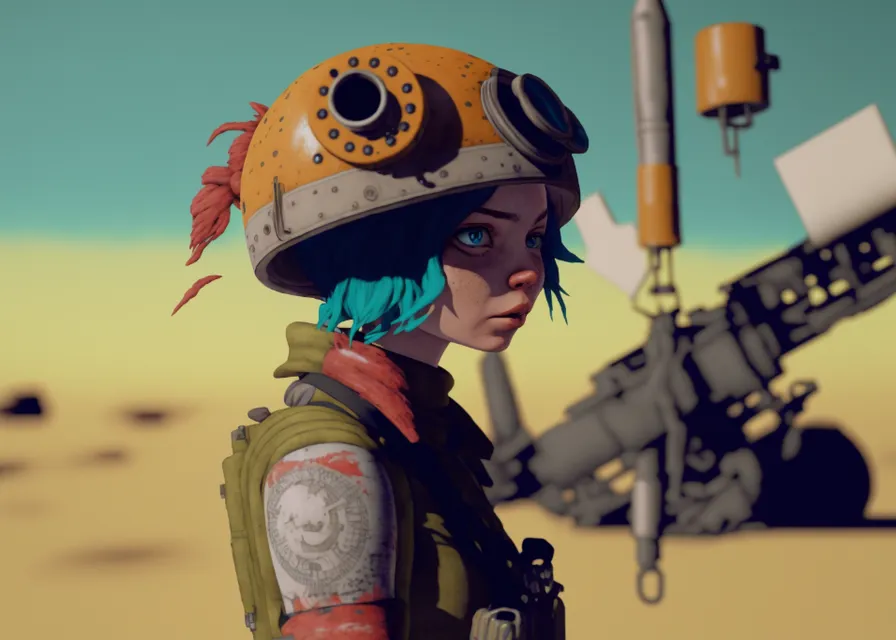 a woman in a helmet with a machine gun. helmet, military camouflage, military uniform, military person, machine gun, sky, camouflage, marines, soldier, shotgun