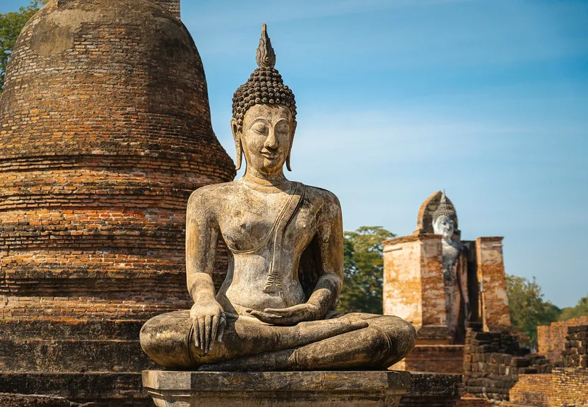 sky, nature, statue, sculpture, temple, art, artifact, meditation, landmark, monument