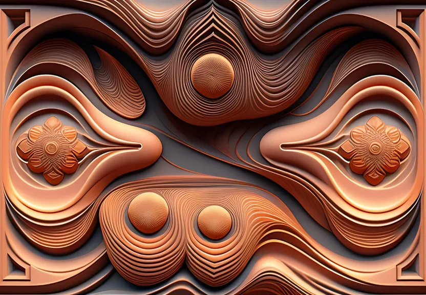 a computer generated image of an intricate design  morphing and evolving