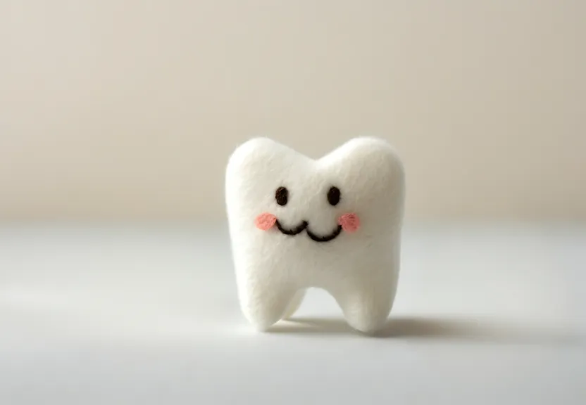 a tooth with a smile on it's face