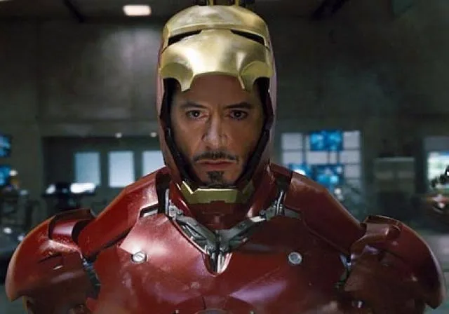 A man in a suit with a helmet starts to endgame. Ironman start to endgame