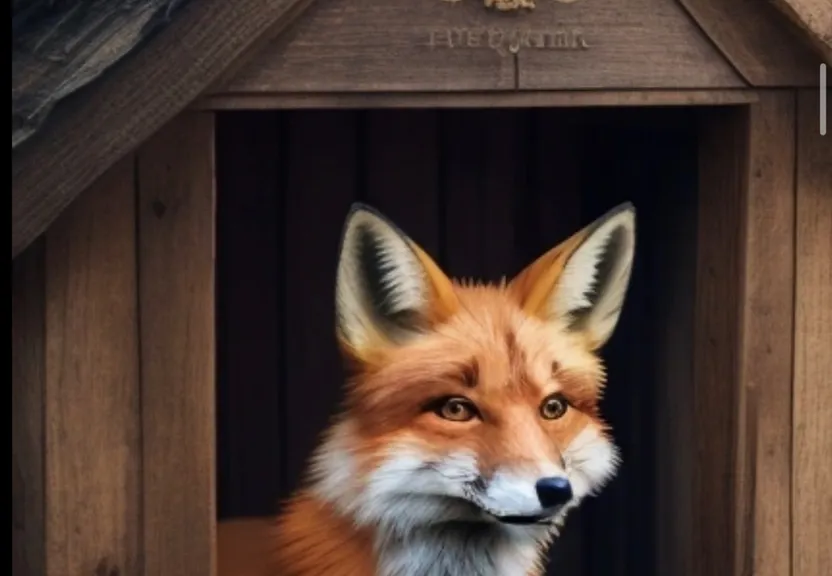 a close up of a fox looking out of a window