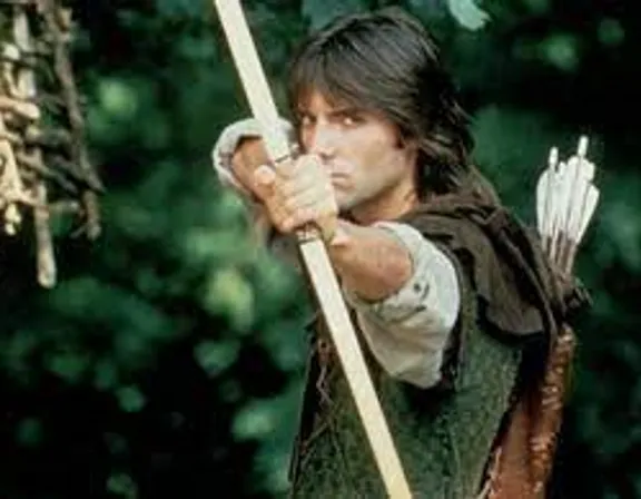 a man with a bow and arrow in his hand