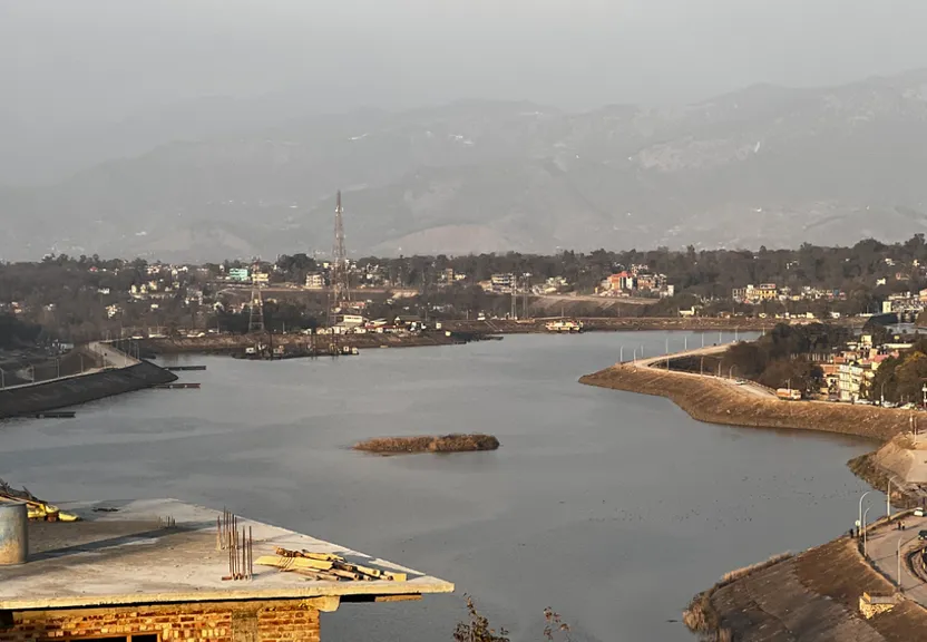 a large body of water surrounded by mountains