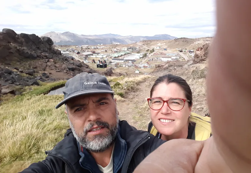 a man and a woman taking a selfie