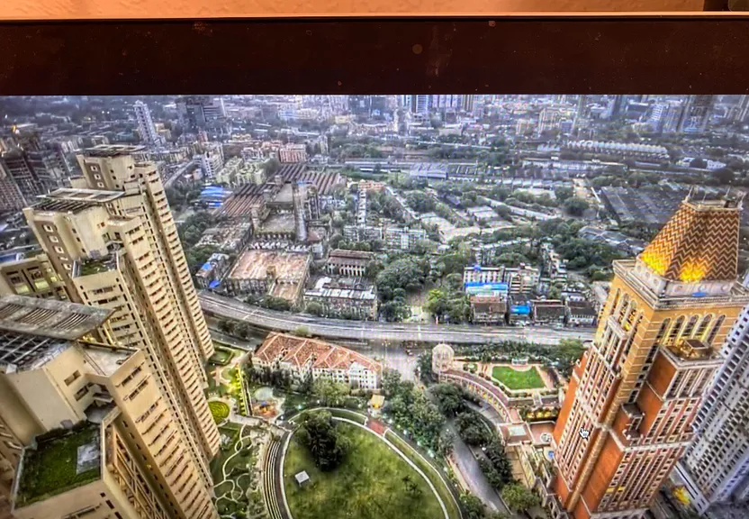 a view of a city from a tall building