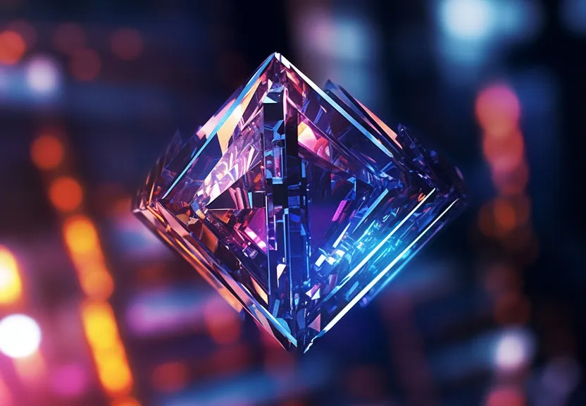 a close up of a diamond on a blurry background