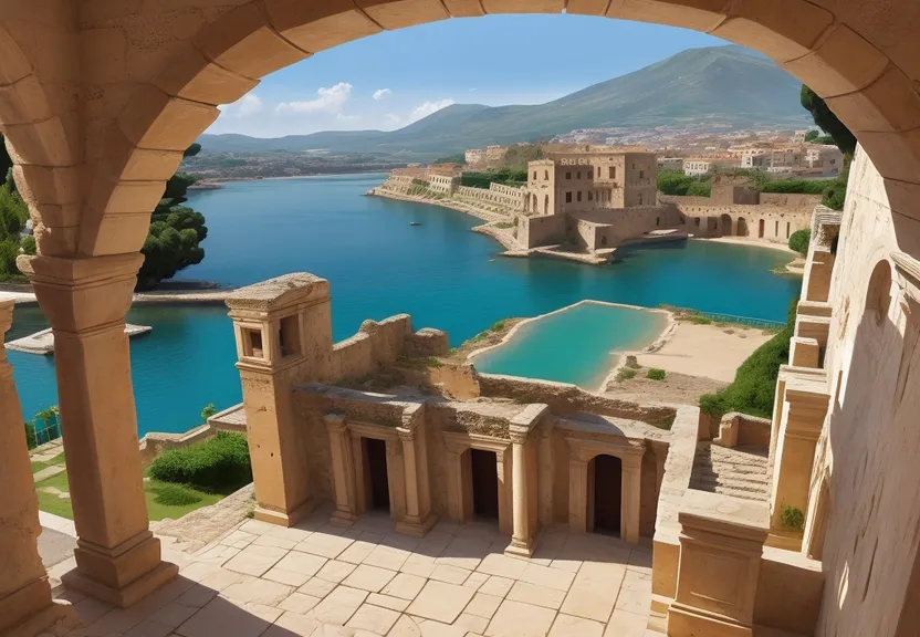 a view of a body of water from a building