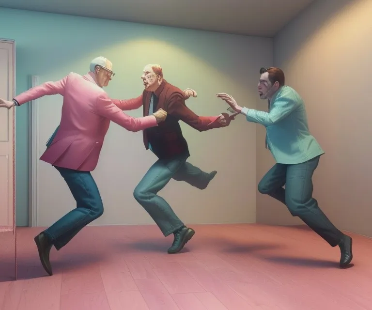 a group of people dancing in a room