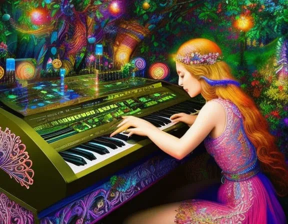 musical instrument, piano, keyboard, organist, musician, musical keyboard, green, electronic instrument, entertainment, pianist