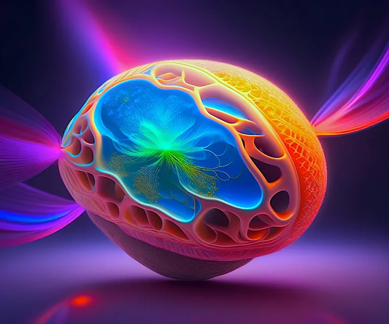 a computer generated image of a colorful object