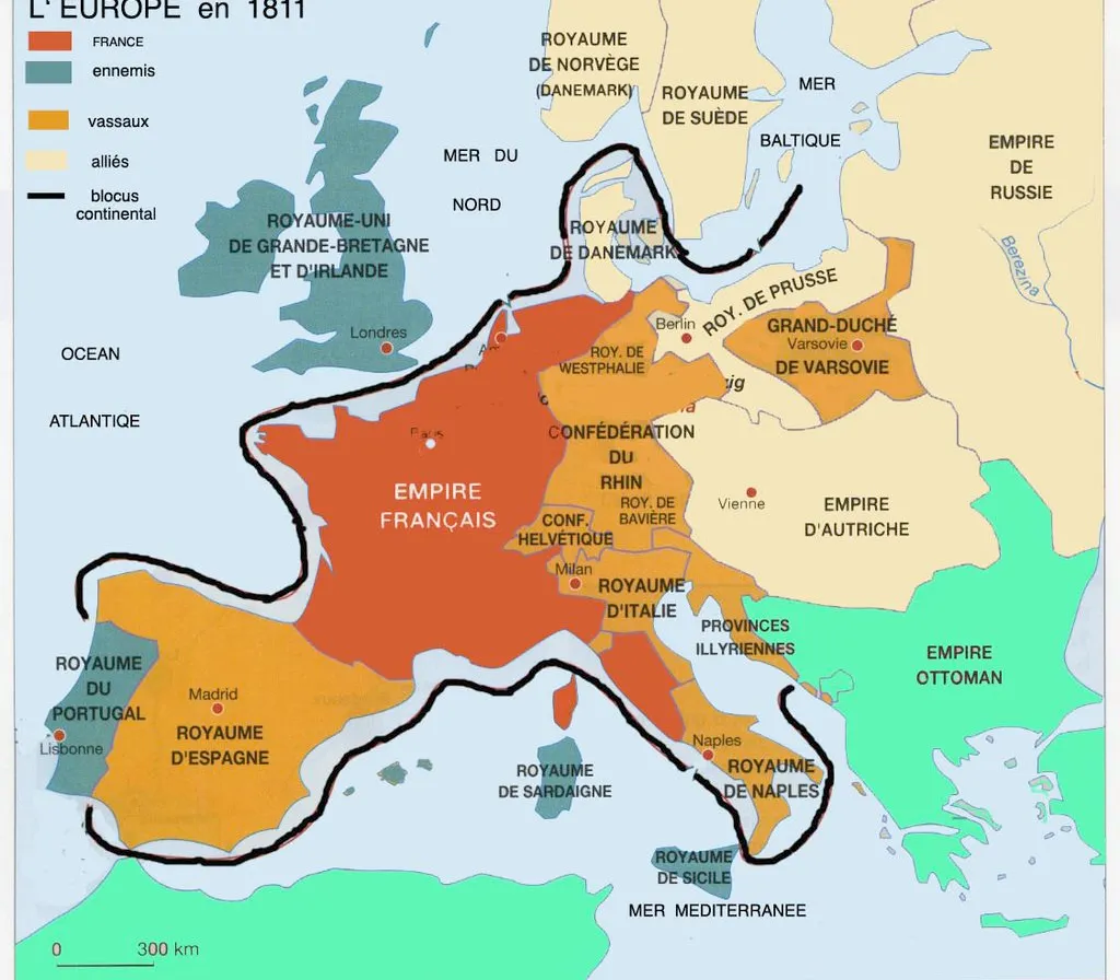 Une carte d'Europe avec un mur qui s'érige progressivement autour de la grande bretagne