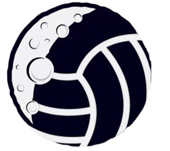 a black and white volleyball ball with bubbles on it