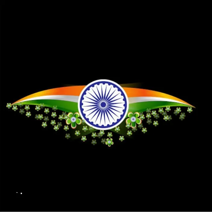 the indian flag with shamrocks on a black background