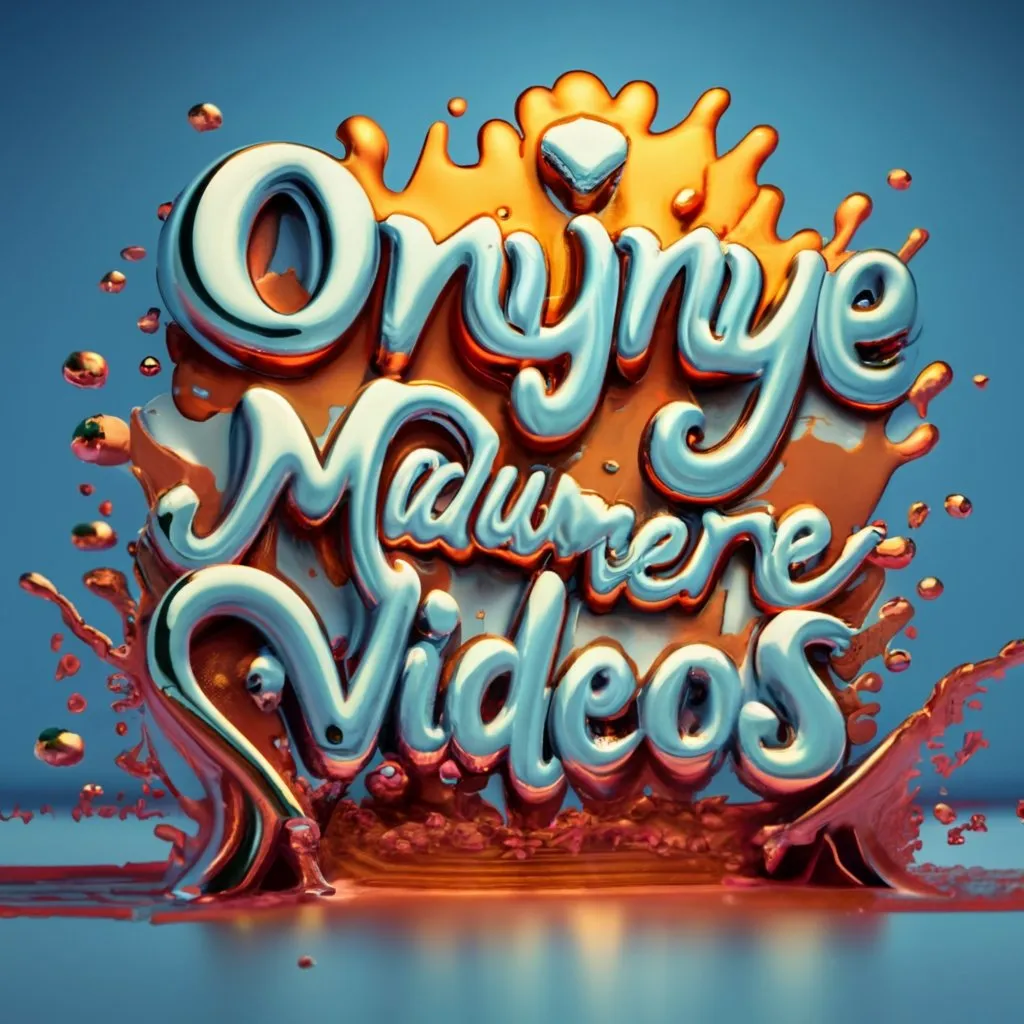 IMAGINE a very colorful type of lettering IN EMBOSSED METALLIC GOLD AND SILVER   with the caption "Onyinye Madumere VIDEOS" WITH FILM REELS CYCLING IT on a WHITE SMOKY background