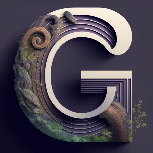 the letter g is made up of a landscape. art, font, symbol, circle, jewellery, graphics, electric blue, logo, fashion accessory, musical instrument