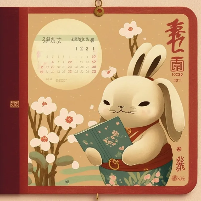 A greeting card with a bunny reading a book