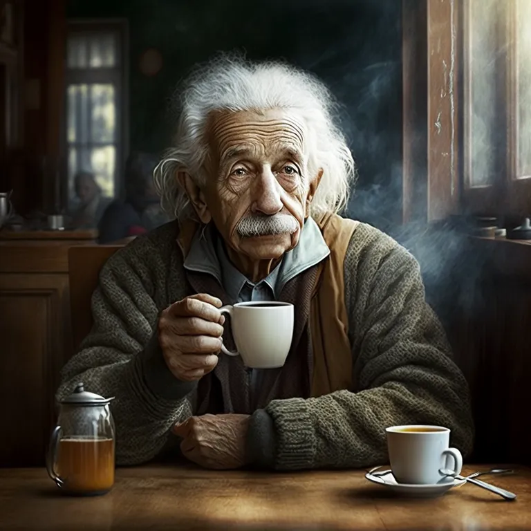 a man sitting at a table with a cup of coffee. drinkware, tableware, coffee cup, light, window, table, cup, serveware, dishware, wood