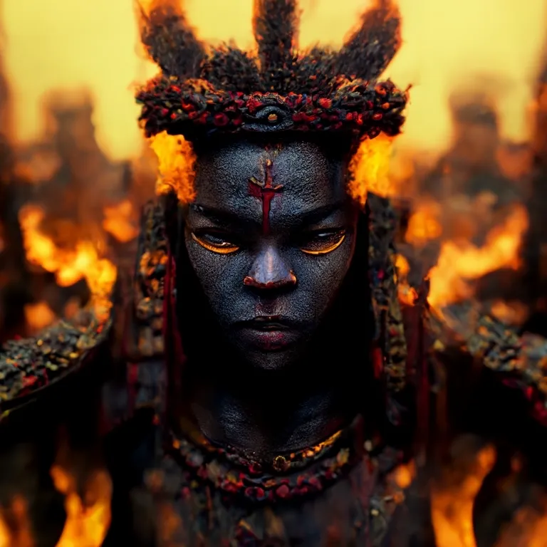 a man dressed in a costume with a cross on his forehead. eye, human, temple, flash photography, beauty, event, jewellery, tradition, performing arts, art