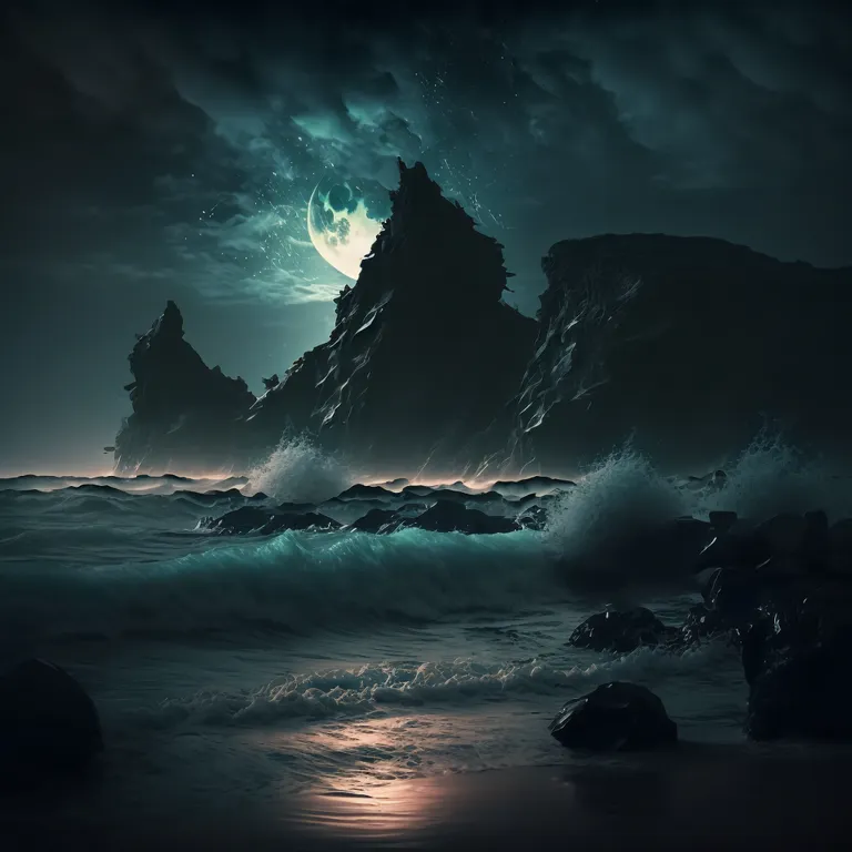 a rock formation in the middle of a body of water. water, cloud, atmosphere, natural environment, sky, natural landscape, dusk, coastal and oceanic landforms, atmospheric phenomenon, landscape