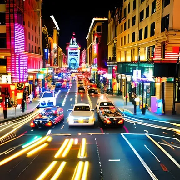 a city street filled with lots of traffic at night. car, land vehicle, building, vehicle, automotive parking light, automotive lighting, light, infrastructure, window, motor vehicle